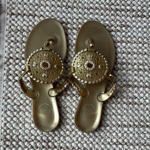 Jack Rogers Gold Medallion Sandals